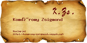 Komáromy Zsigmond névjegykártya