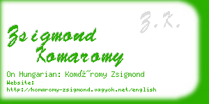 zsigmond komaromy business card